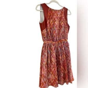 Hunter Dixon 100% Silk Sleeveless Multicolor Patterned Dress Size S